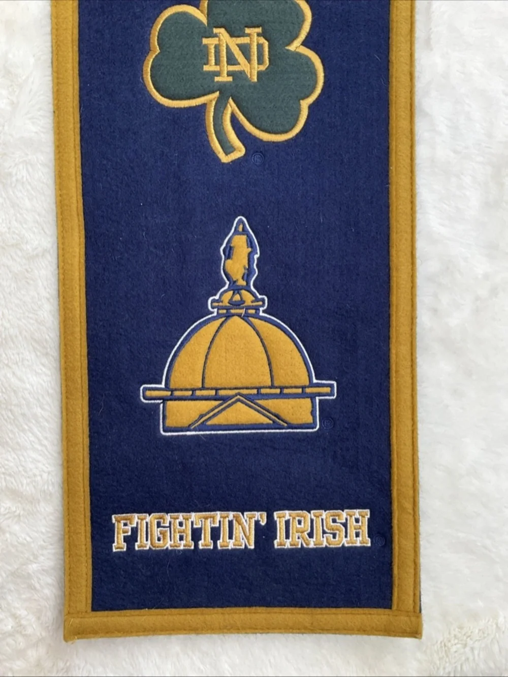 Notre Dame Fighting Irish NCAA Embroidered Heritage Banner and Cap Fan Bundle